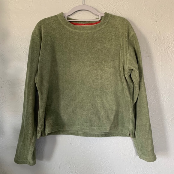 green fleece sweatshirt - Picture 5 of 7